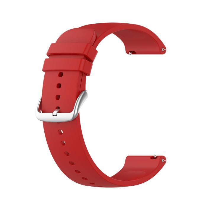 Bild 3,  Silikon Armband För Smartwatch (20 mm) - Röd - Teknikhallen.se