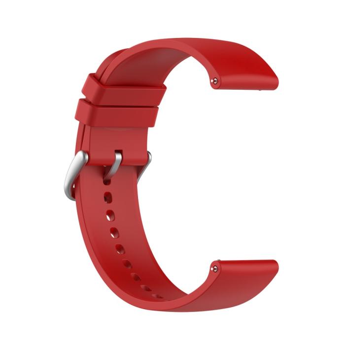 Bild 4,  Silikon Armband För Smartwatch (20 mm) - Röd - Teknikhallen.se