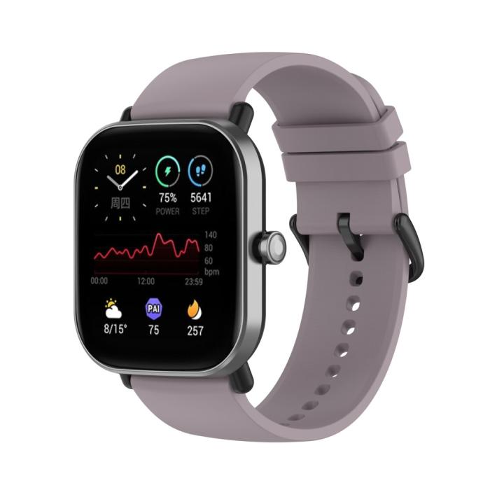 Bild 2,  Silikon Armband För Smartwatch (20 mm) - Violett - Teknikhallen.se