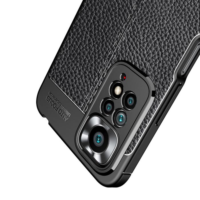 Bild 4,  Xiaomi Redmi Note 11 Pro 5G Skal Litchi Textur Svart - Teknikhallen.se