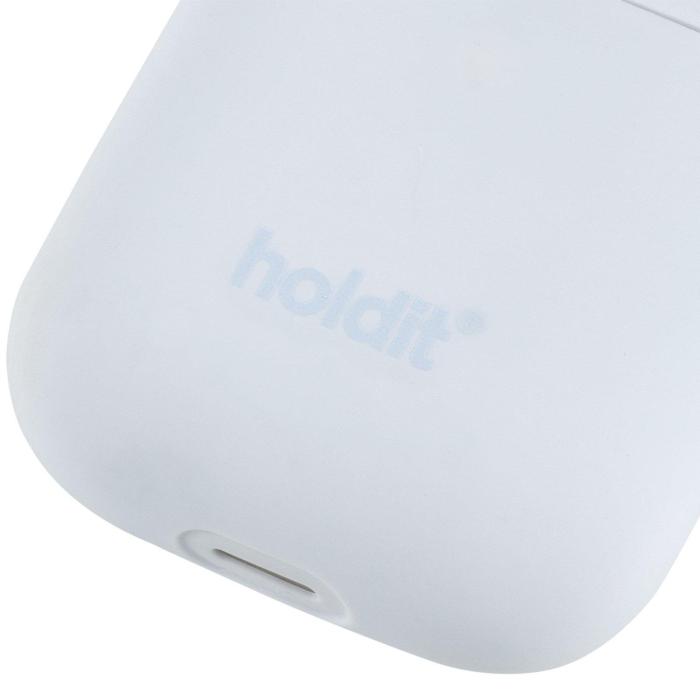 Bild 3, holdit holdit Apple AirPods Nygård Skal Silikon Mineral Blue - Teknikhallen.se
