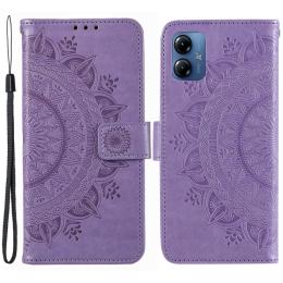  Motorola Moto G54 5G Fodral Mandala Läder Lila - Teknikhallen.se