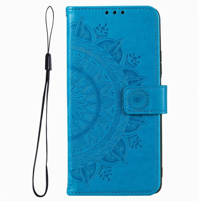 Bild 4,  Motorola Moto G54 5G Fodral Mandala Läder Blå - Teknikhallen.se