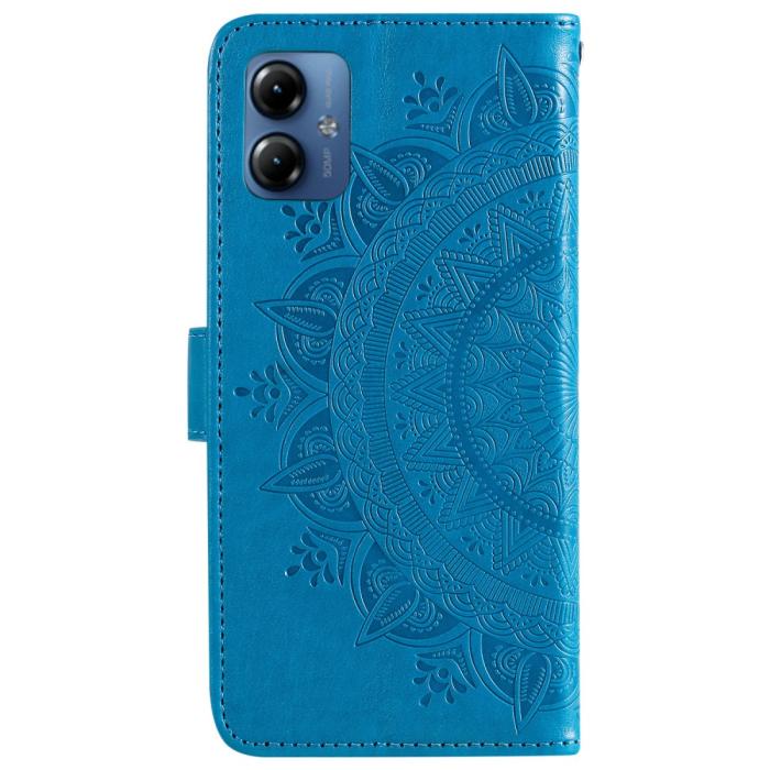 Bild 5,  Motorola Moto G54 5G Fodral Mandala Läder Blå - Teknikhallen.se