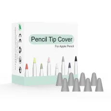 8-PACK Apple Pencil 1/2/Pro Spetsskydd / Tip Cover Gr&aring; - Teknikhallen.se