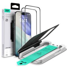 ESR ESR iPhone 17 Pro 2-PACK Sk&auml;rmskydd UltraFit H&auml;rdat Glas Transparent - Teknikhallen.se