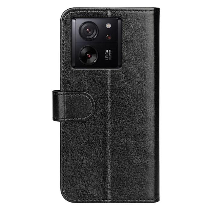 Bild 6,  Xiaomi 13T / 13T Pro Fodral Crazy Horse Läder Svart - Teknikhallen.se