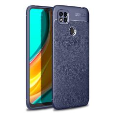  Xiaomi Redmi 9C Skal Litchi Textur Bl&aring; - Teknikhallen.se