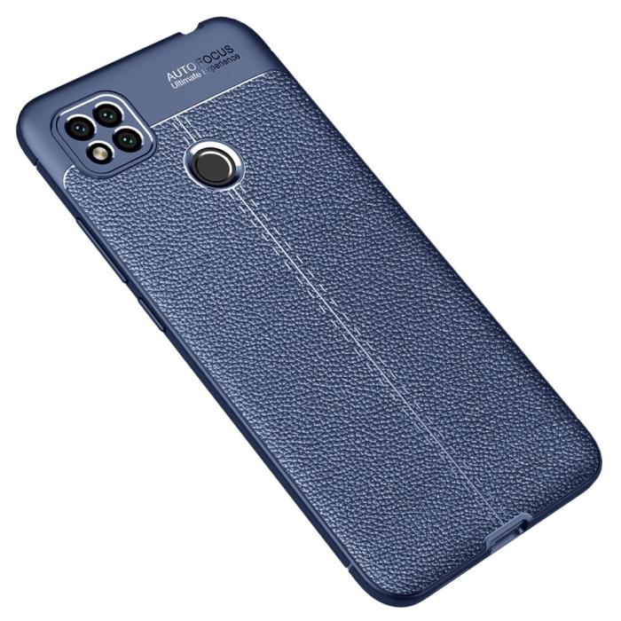 Bild 2,  Xiaomi Redmi 9C Skal Litchi Textur Blå - Teknikhallen.se