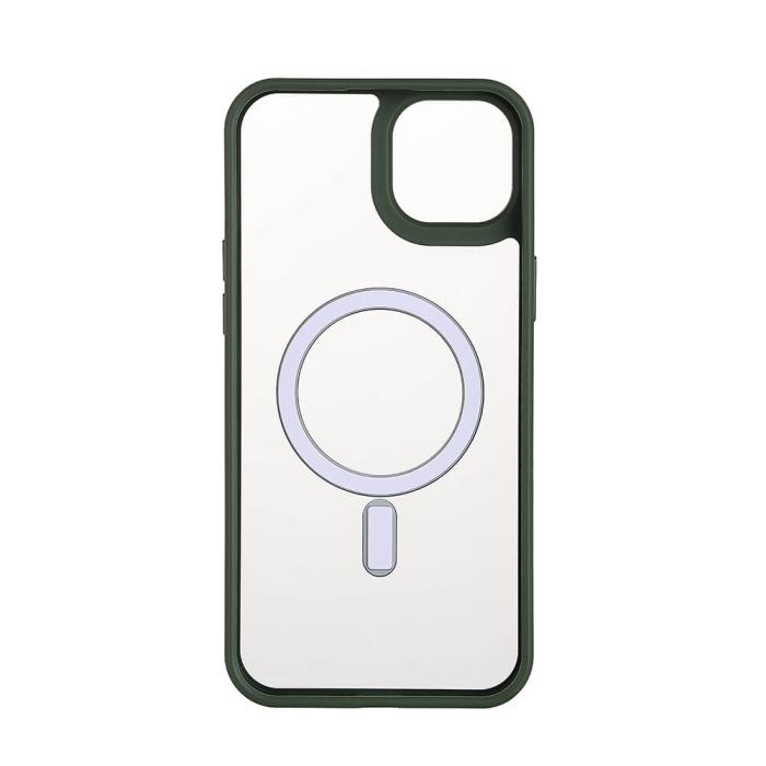 Bild 3, Onsala ONSALA iPhone 15 Plus Skal Bumper MagSafe Grön/Transparent - Teknikhallen.se
