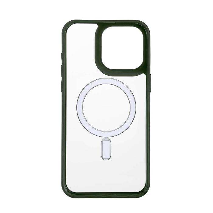 Bild 3, Onsala ONSALA iPhone 15 Pro Max Skal Bumper MagSafe Grön/Transparent - Teknikhallen.se