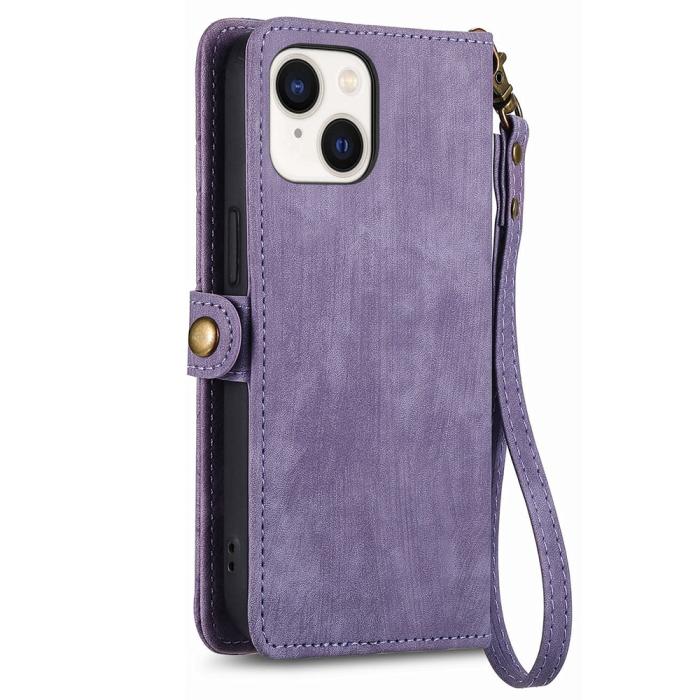 Bild 5,  iPhone 15 Plus Fodral Geometri Med Snodd Lila - Teknikhallen.se