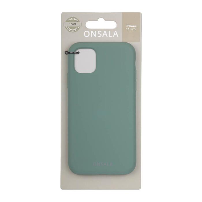 Bild 2, Onsala ONSALA iPhone 11 Pro Mobilskal Silikon Pine Green - Teknikhallen.se