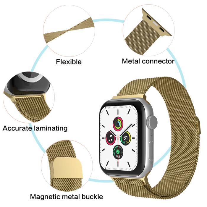 Bild 5, ColorPop ColorPop Milanese Loop Metall Armband Apple Watch 38/40/41/42 mm - Teknikhallen.se