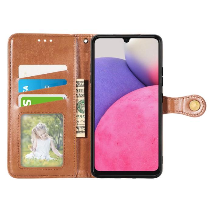 Bild 2,  Samsung Galaxy A23 5G Fodral PU Läder Brun - Teknikhallen.se