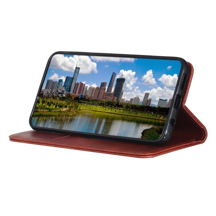 Bild 2, KHAZNEH KHAZNEH Galaxy S23 Ultra Flip Fodral Split Läder Brun - Teknikhallen.se