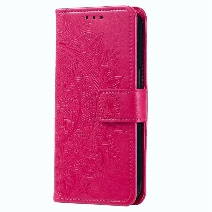 Bild 4,  Samsung Galaxy S23 Ultra Fodral Mandala Läder Rosa - Teknikhallen.se