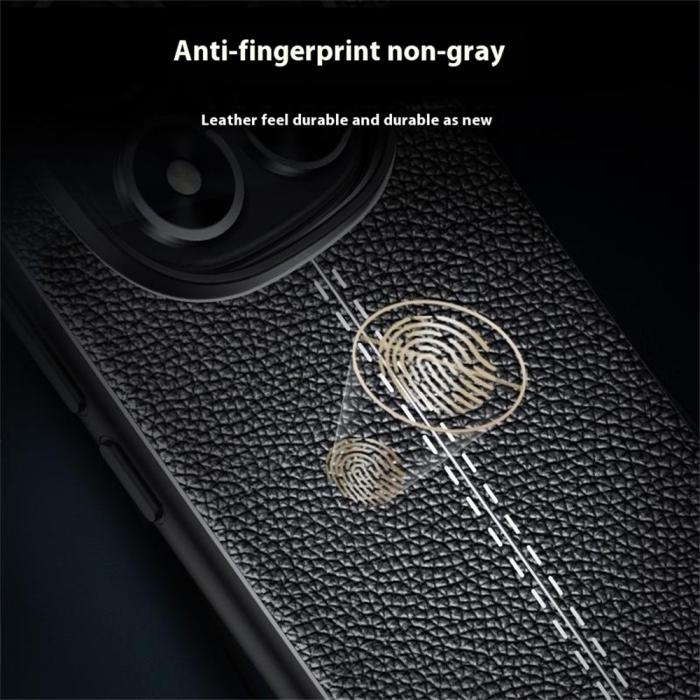Bild 6,  Xiaomi Redmi Note 14 Pro/Pro Plus 5G Skal Litchi Textur Svart - Teknikhallen.se