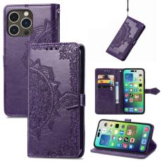  iPhone 15 Pro Fodral Mandala L&auml;der Lila - Teknikhallen.se