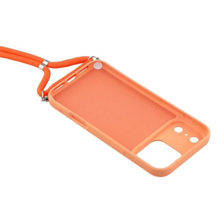 Bild 4,  iPhone 17 Pro Skal Med Mobilsnöre TPU Orange - Teknikhallen.se