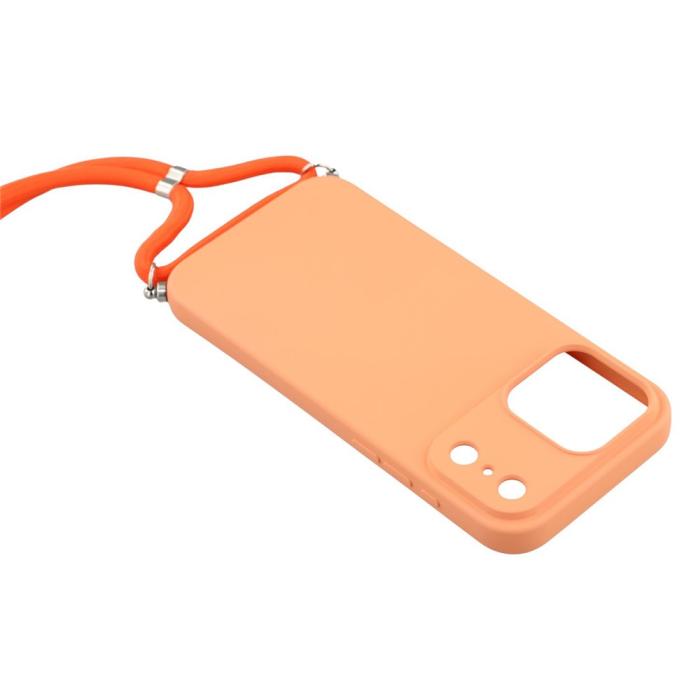 Bild 5,  iPhone 17 Pro Skal Med Mobilsnöre TPU Orange - Teknikhallen.se