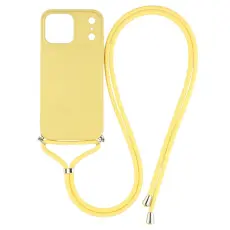  iPhone 17 Pro Skal Med Mobilsn&ouml;re TPU Gul - Teknikhallen.se