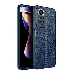  Xiaomi Redmi Note 11 Pro 5G Skal Litchi Textur Blå - Teknikhallen.se