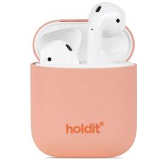 holdit holdit AirPods Nyg&aring;rd Skal Silikon Pink Peach - Teknikhallen.se