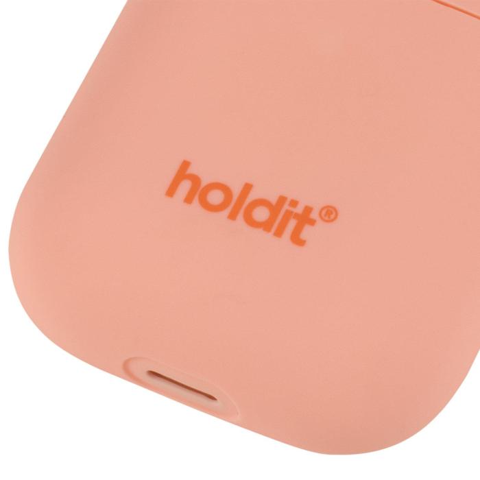 Bild 3, holdit holdit AirPods Nygård Skal Silikon Pink Peach - Teknikhallen.se