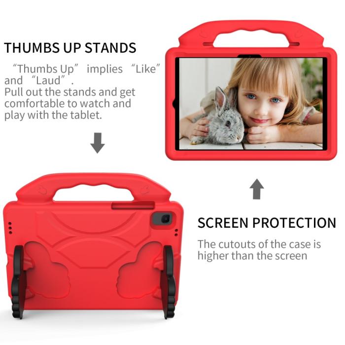 Bild 4,  Samsung Galaxy Tab A8 10.5 2021 / A7 10.4 Skal Shockproof EVA Röd - Teknikhallen.se