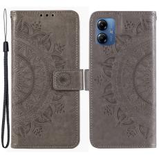  Motorola Moto G54 5G Fodral Mandala L&auml;der Gr&aring; - Teknikhallen.se