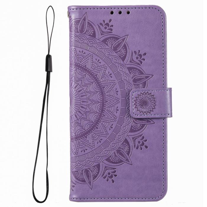Bild 4,  Motorola Moto G54 5G Fodral Mandala Läder Lila - Teknikhallen.se