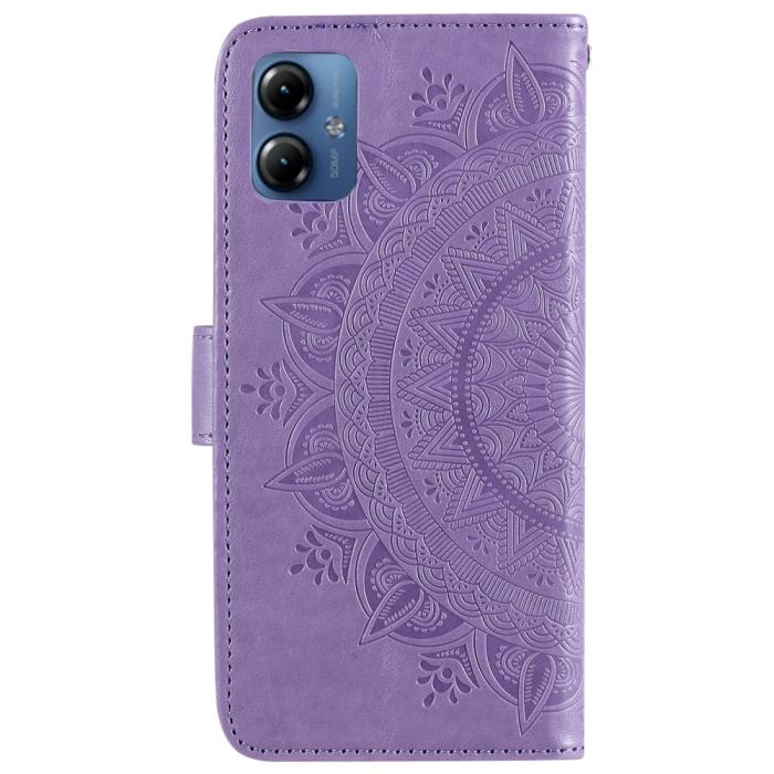 Bild 5,  Motorola Moto G54 5G Fodral Mandala Läder Lila - Teknikhallen.se