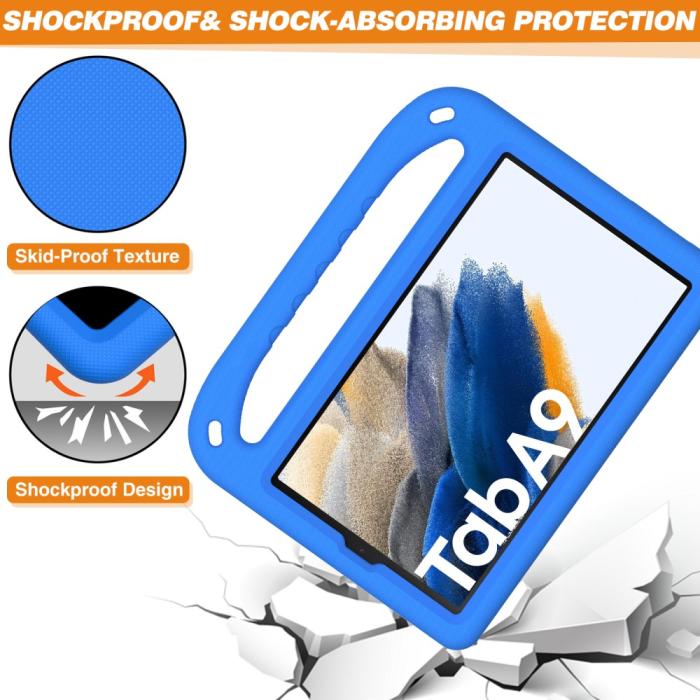 Bild 5,  Samsung Galaxy Tab A11 / Tab A9 Skal EVA Kickstand Blå - Teknikhallen.se