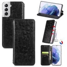  Samsung Galaxy S22 Fodral Mandala Flip L&auml;der Svart - Teknikhallen.se