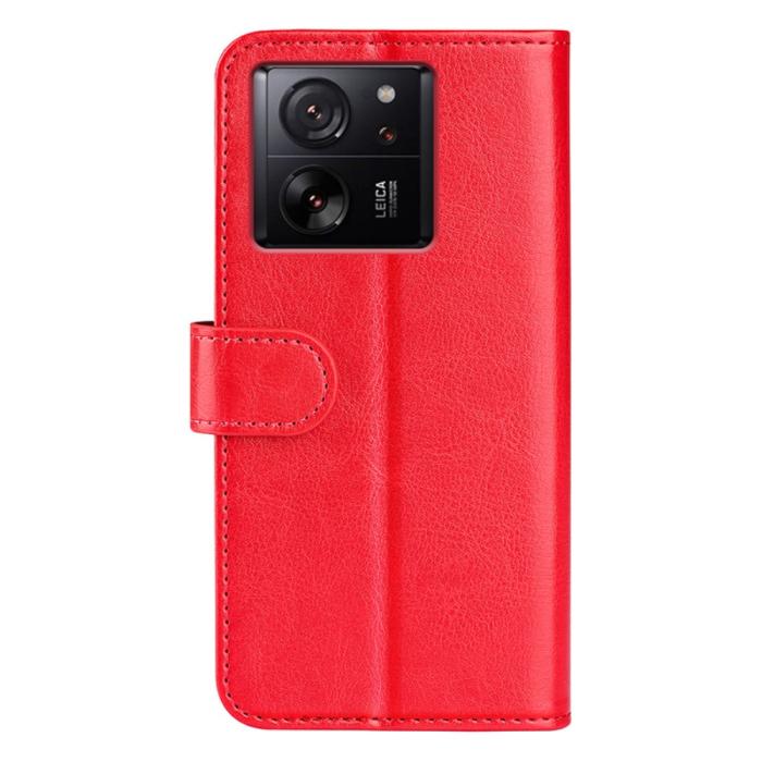 Bild 6,  Xiaomi 13T / 13T Pro Fodral Crazy Horse Läder Röd - Teknikhallen.se
