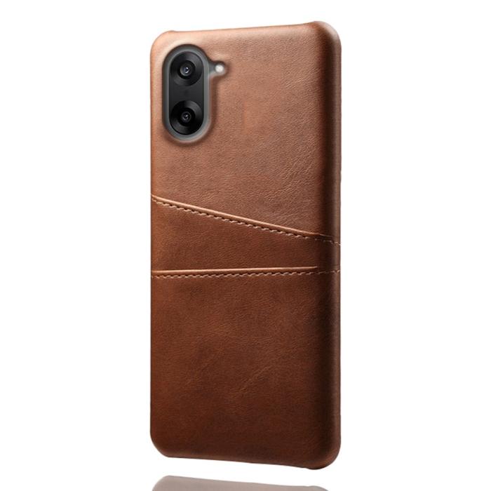 Bild 3,  OnePlus Nord CE5 Läderbelagt Skal Med Kortfack Brun - Teknikhallen.se