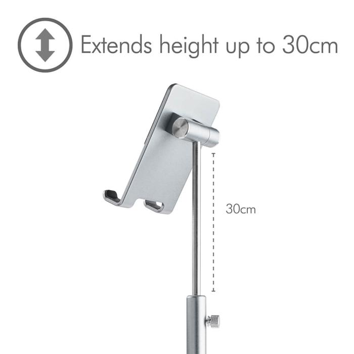 Bild 6, DESIRE2 DESIRE2 Adjustable Stand Smartphone and Tablet Silver - Teknikhallen.se