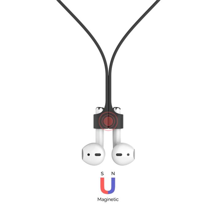 Bild 3, AHASTYLE AHASTYLE AirPods Strap Halsrem Silikon Svart - Teknikhallen.se