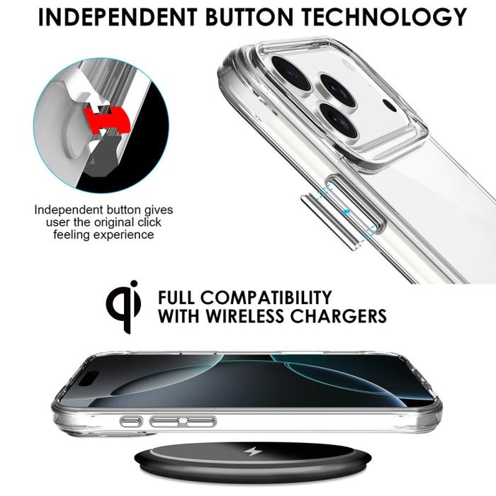 Bild 3,  iPhone 17 Pro Max Skal Hybrid Transparent - Teknikhallen.se