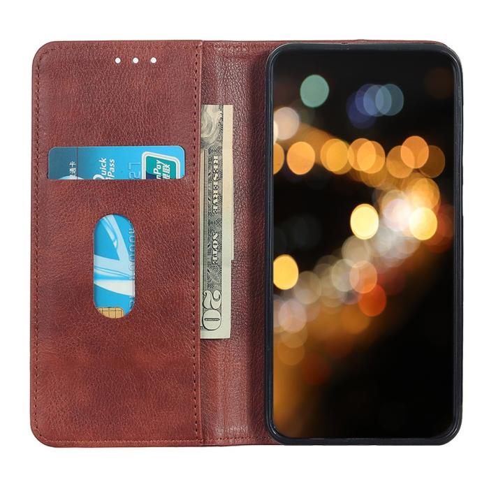 Bild 3, KHAZNEH KHAZNEH Galaxy S23 Ultra Flip Fodral Split Läder Brun - Teknikhallen.se