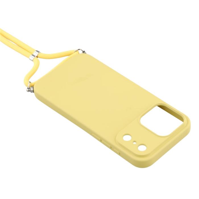 Bild 4,  iPhone 17 Pro Skal Med Mobilsnöre TPU Gul - Teknikhallen.se