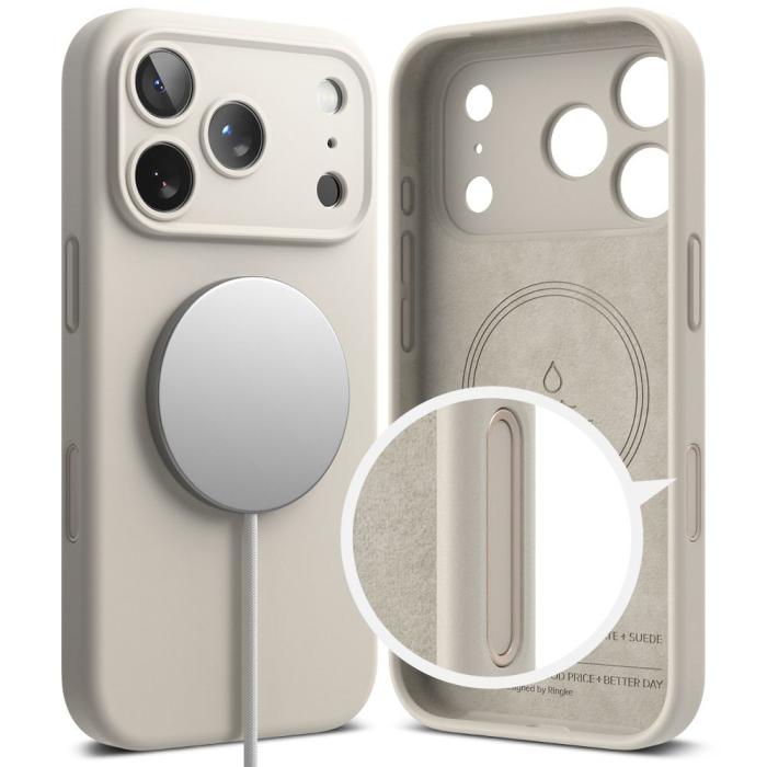 Bild 3, Ringke Ringke iPhone 17 Pro Skal MagSafe Silikon Stone - Teknikhallen.se