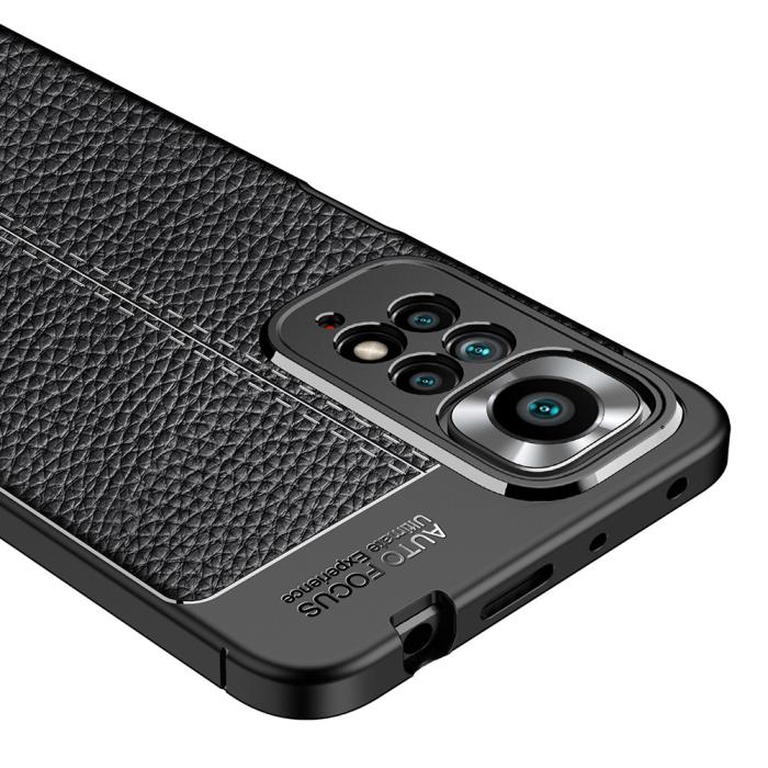 Bild 5,  Xiaomi Redmi Note 11 Pro 5G Skal Litchi Textur Blå - Teknikhallen.se