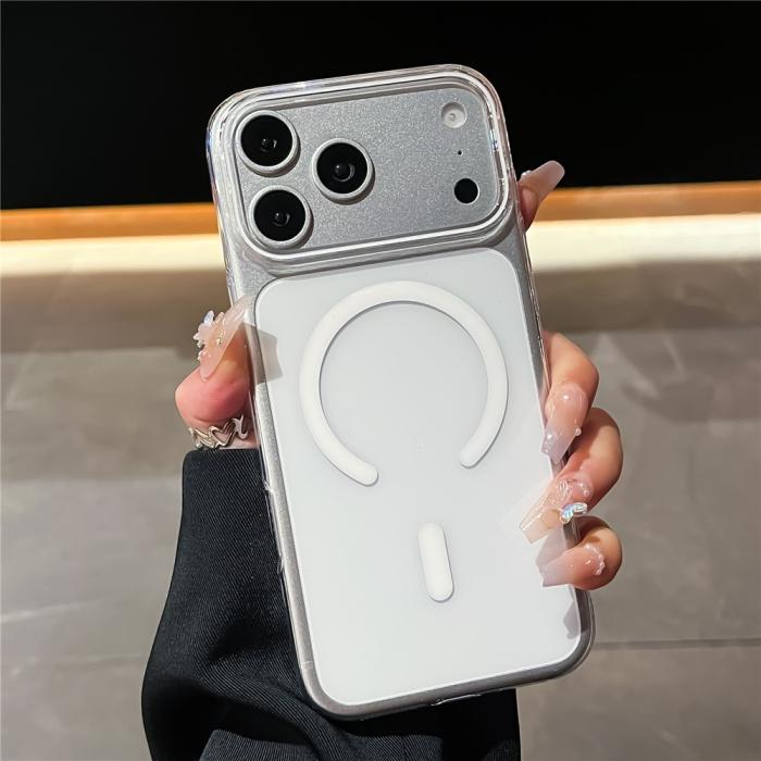 Bild 2,  iPhone 18 Pro / 17 Pro Skal MagSafe Ultratunt Transparent /Vit - Teknikhallen.se