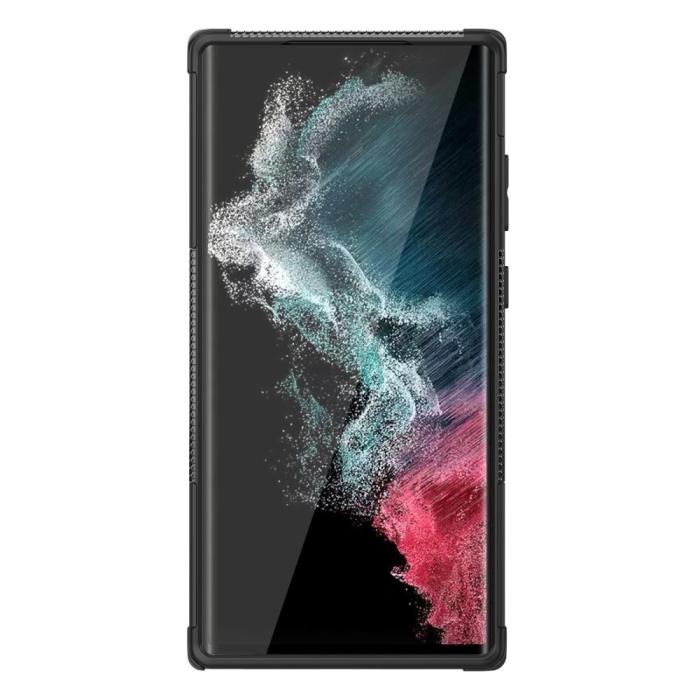 Bild 2,  Galaxy S23 Ultra Skal Ultimata Stöttåligt med Stöd Svart - Teknikhallen.se
