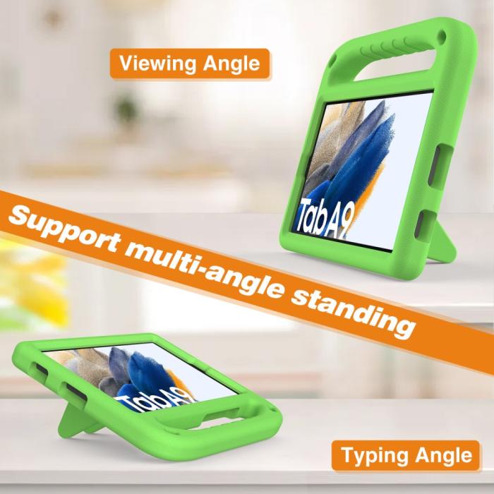 Bild 3,  Samsung Galaxy Tab A11 / Tab A9 Skal EVA Kickstand Grön - Teknikhallen.se