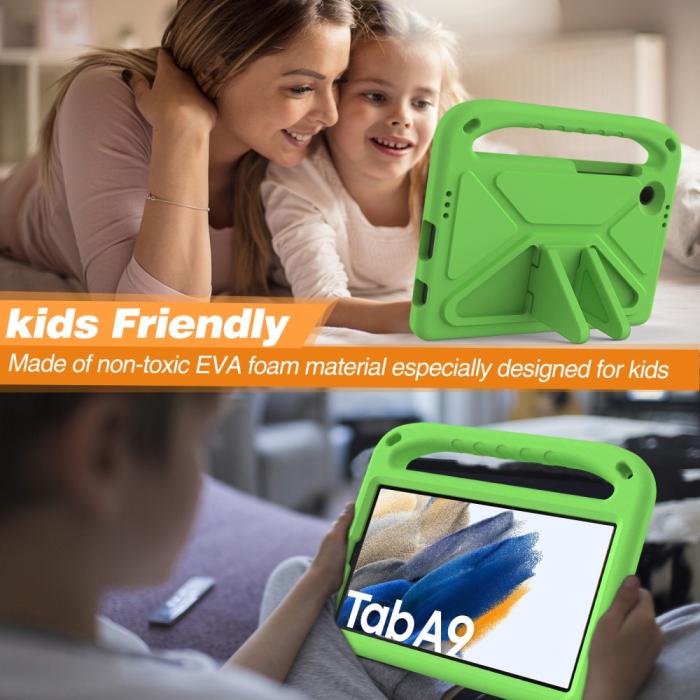 Bild 4,  Samsung Galaxy Tab A11 / Tab A9 Skal EVA Kickstand Grön - Teknikhallen.se