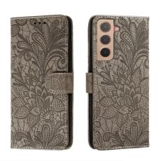  Samsung Galaxy S22 Fodral Flower Textur Gr&aring; - Teknikhallen.se