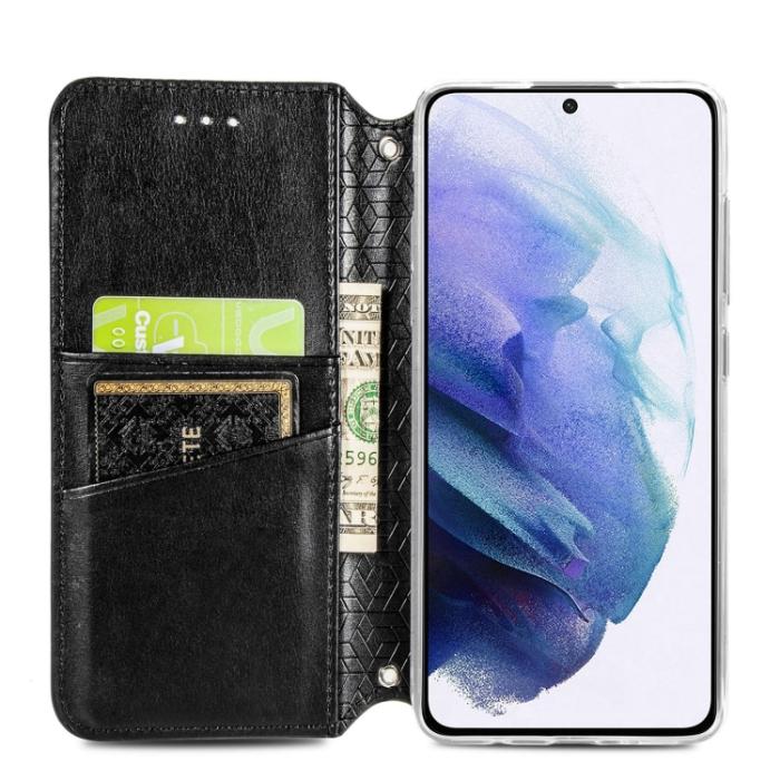 Bild 3,  Samsung Galaxy S22 Fodral Mandala Flip Läder Svart - Teknikhallen.se